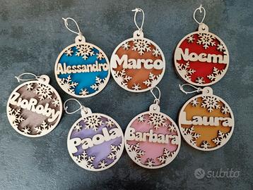 Pallina di Natale decorativa con nome
