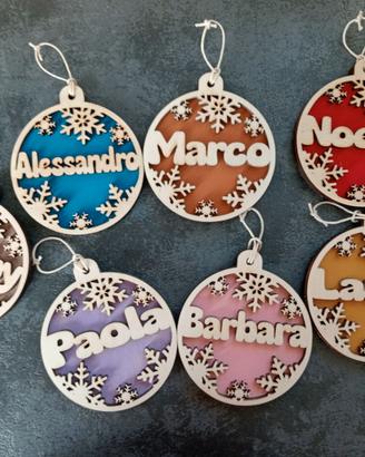 Pallina di Natale decorativa con nome