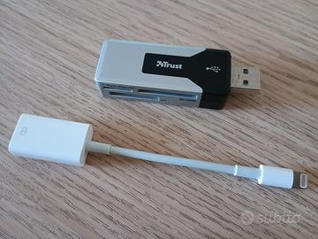 Adattatore IPhone USB + Slot SD