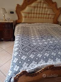 coperta matrimoniale file' bianca 