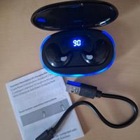 Auricolari wireless Nero senza fili con custodia