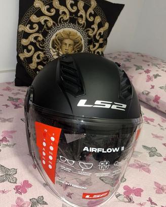 Casco jet LS2 Airflow II nero opaco taglia XS