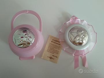 Set nascita angioletto argento
