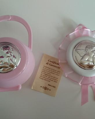 Set nascita angioletto argento
