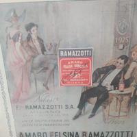Quadro Pubblicità Ramazzotti Vintage - Legno/Vetr