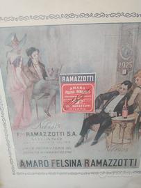Quadro Pubblicità Ramazzotti Vintage - Legno/Vetr