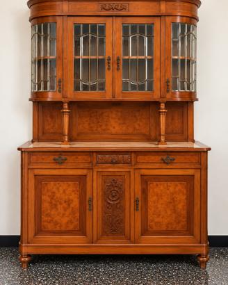 Credenza vetrina d’epoca Legno - Stile Liberty