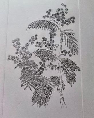 Dipinto china su carta-Litografia