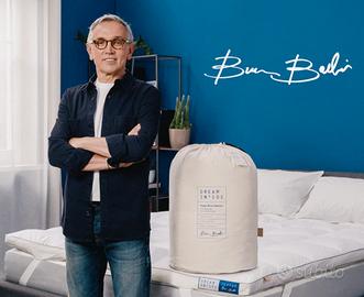 topper bruno barbieri 160x190 in vera piuma d'oca 