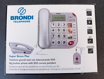 Telefono fisso per anziani con telecomando SOS