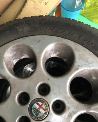 4 Gomme  e cerchi Alfa Romeo 156 185/65/15 88T m+s