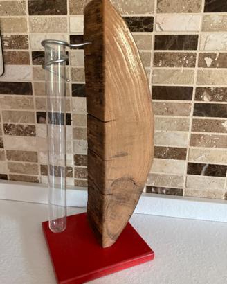 Portafiore legno artigianale