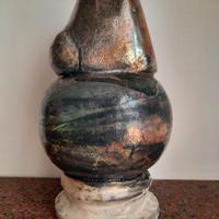 grande scultura ceramica RAKU secolo XX, h cm 44
