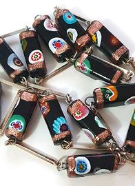 Collana vintage con murrine rettangolari anni ‘60