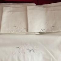 completo letto matrimoniale ricamato