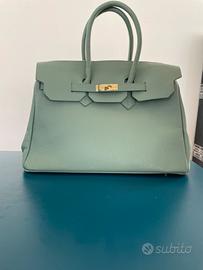 Borsa in pelle stile Birkin