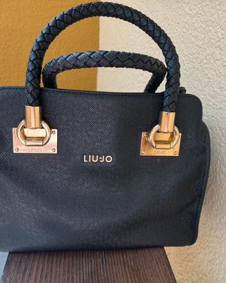 Borsa con manici e tracolla nera