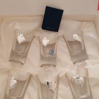 6 bicchierini liquore con argento