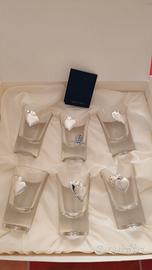 6 bicchierini liquore con argento