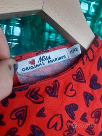 Abito rosso Miss Original Marines 11/12 anni