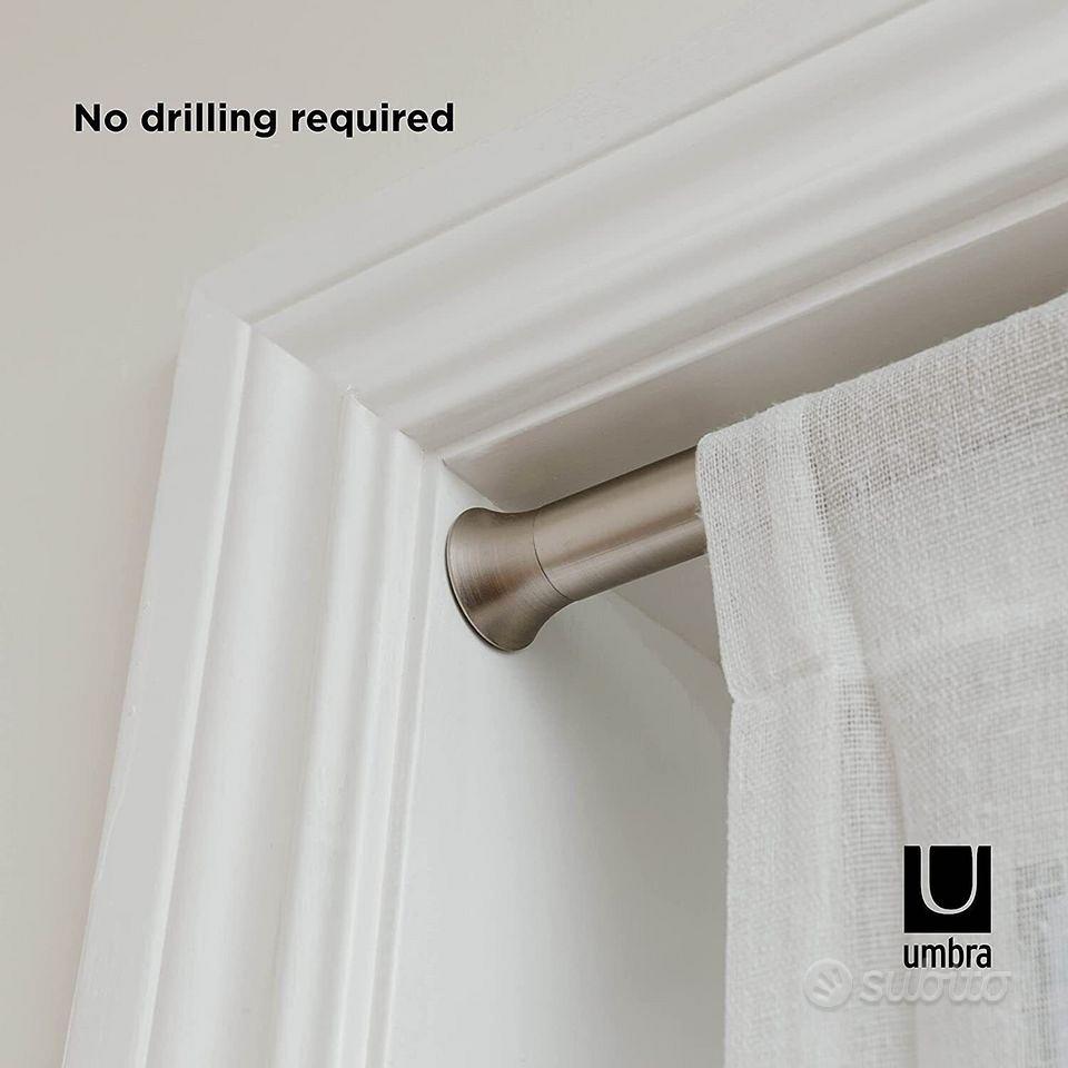 Asta Per Tende Telescopica Umbra Bolas, Diametro 2,5 Cm, Lunghezza 184-367 Cm, Nero Opaco, Finitura Eco-friendly