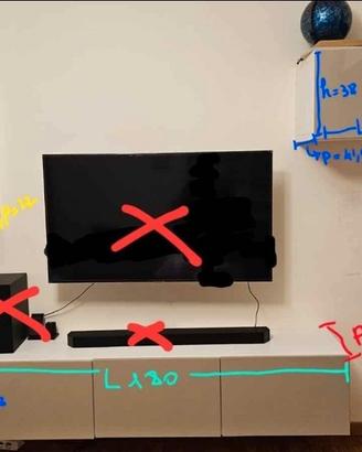 parete attrezzata besta tv beije