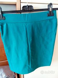 Minigonna verde Forever 21 taglia s
