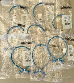 8x BTicino C9204U/6 RJ45 Cat6 0,5m Blue Patch Cord
