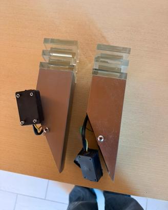Coppia applique Euromate vetro e metallo