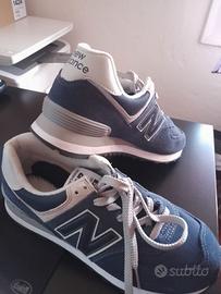 New Balance 574 Sneakers in pelle nubuck da uomo