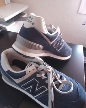 New Balance 574 Sneakers in pelle nubuck da uomo