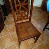 sedie in vero legno tek cerato a tampone 