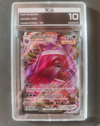 Pokemon Gengar Vmax olografico gradata 10 TCG 