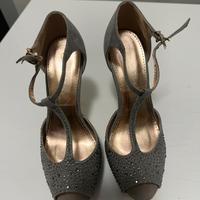 Scarpe donna in camoscio grigio