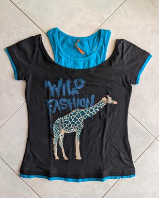 t shirt con finta canotta 