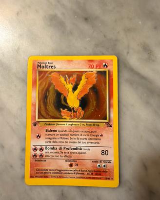 Carta Pokemon Moltres HOLO  PRIMA EDIZIONE