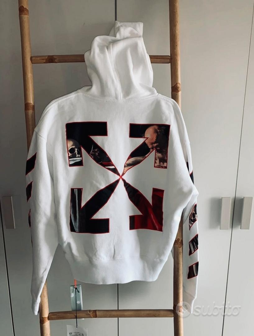 Felpa off cheap white caravaggio bianca