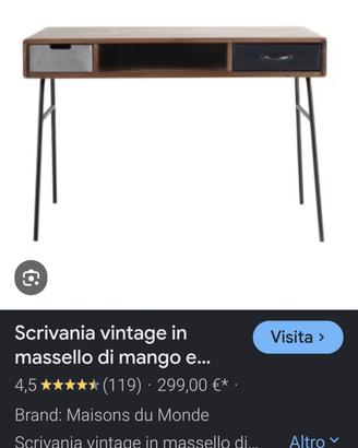 Scrivania vintage Maison du Monde