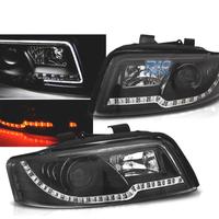 FARI AUDI A4 00-04 LUCI A TUBO LED NERE