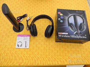 Cuffie Wireless 5in1 Microfono radio FM MH2001