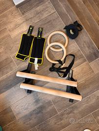 Parallele piu anelli ginnastica