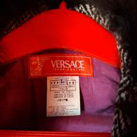 Cappotto Versace collo in pelo staccabile
