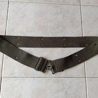 Cintura unisex in tessuto color verde militare 