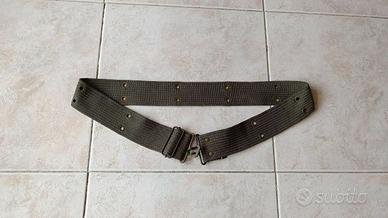 Cintura unisex in tessuto color verde militare 
