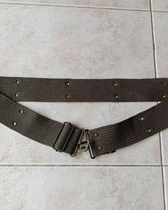 Cintura unisex in tessuto color verde militare 