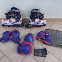 Rollerblade bambina + protezioni decathlon 