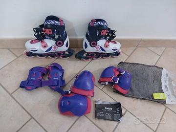 Rollerblade bambina + protezioni decathlon 
