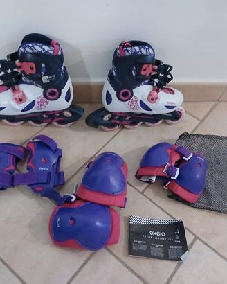 Rollerblade bambina + protezioni decathlon 