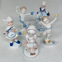 Lotto statuette bomboniere vintage in porcellana