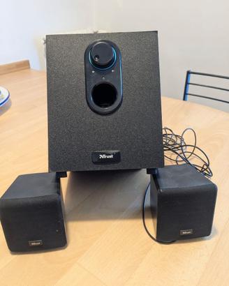 Casse amplificate con subwoofer per PC TRUST